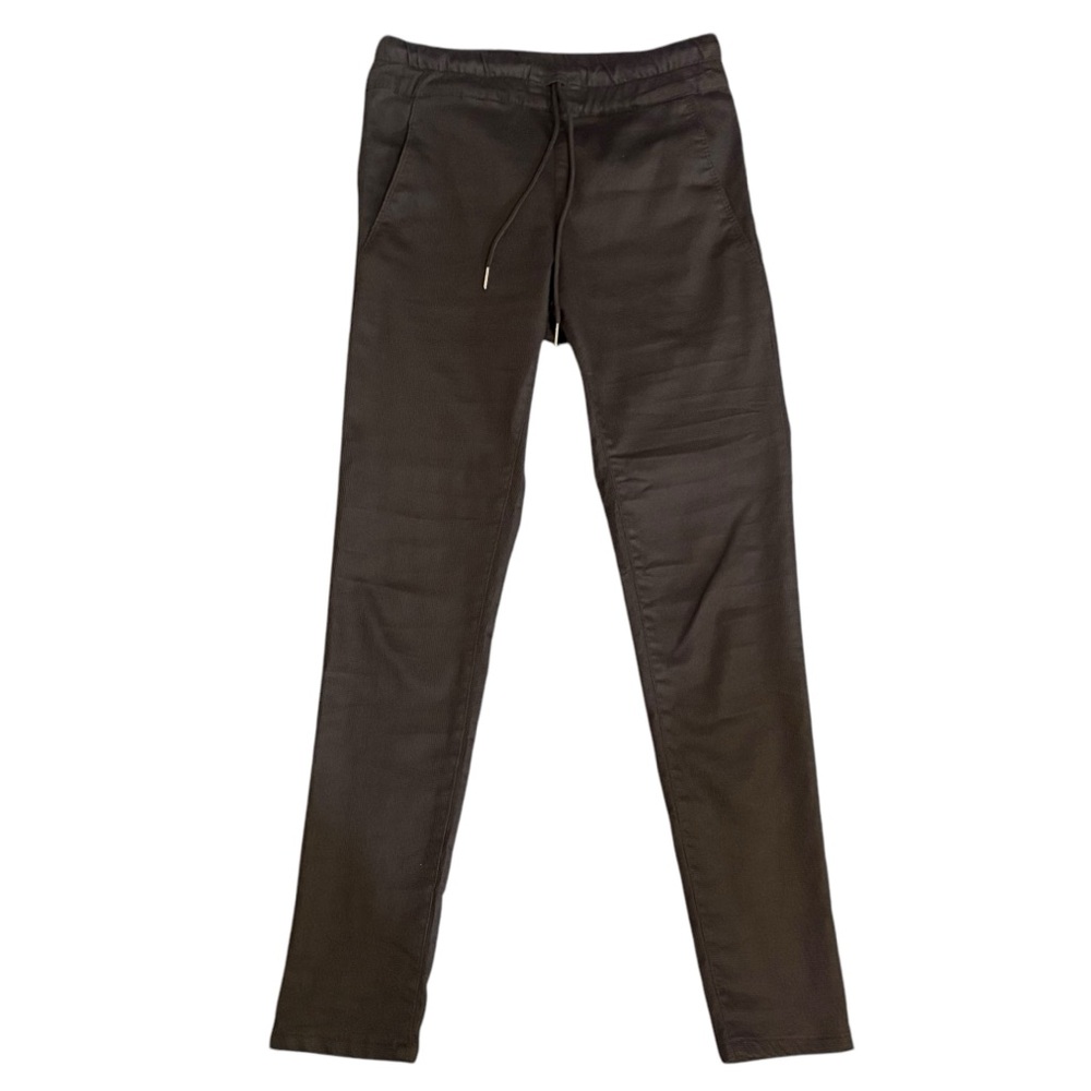Bevy Flog Shely Pants Brown Straight with Drawstring Elastic Waist Womens 25 - Picture 2 of 13